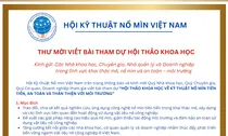 THƯ MỜI VIẾT BÀI THAM DỰ HỘI THẢO KHOA HỌC
