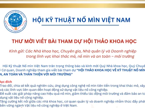THƯ MỜI VIẾT BÀI THAM DỰ HỘI THẢO KHOA HỌC